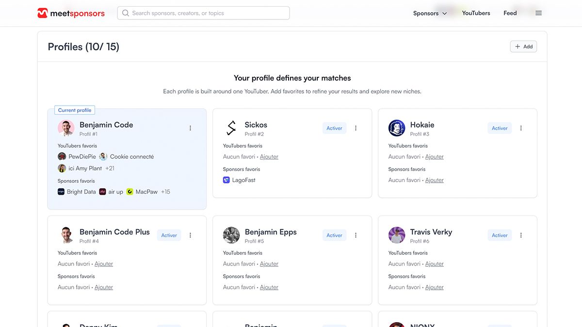 Support Multi-Profils