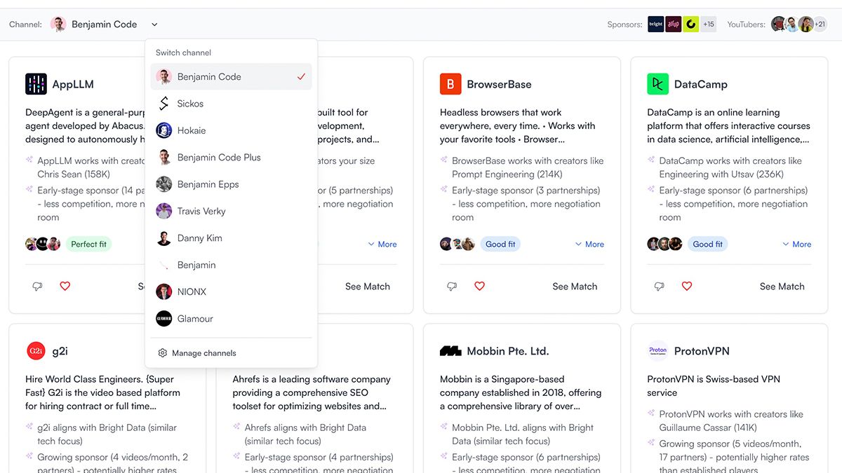 Favoris Basés sur le Profil